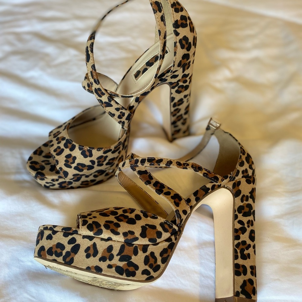 H&M Cheetah Strappy Pumps